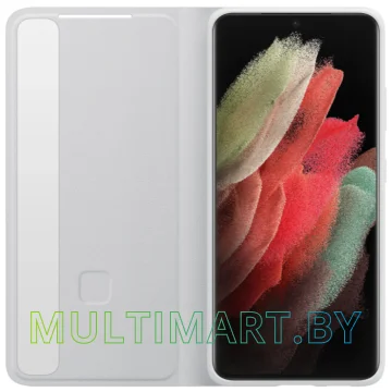 Чехол Samsung Smart Clear View Cover для Galaxy S21 Ultra (серый) картинка 4